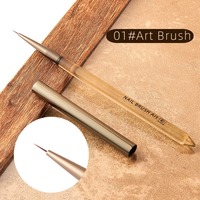 Nouvel ensemble de pinceaux pour nail art, 1 pièce, outils de salon de manucure, stylo à gel UV métallique dégradé ambre pour peinture et dessin de fleurs, fournitures de manucure