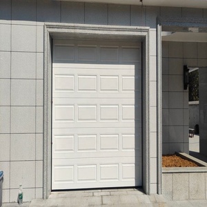 <span class=keywords><strong>Puerta</strong></span> de <span class=keywords><strong>Garaje</strong></span> Seccional Plegable Moderna de Aleación de Aluminio Blanca, Control Remoto Eléctrico, Aislamiento Térmico Automático, Seguridad - Product Image 1