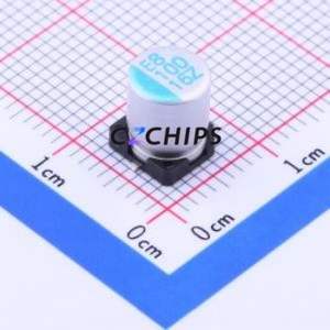 Condensador Sólido SMD OVZ101M1CTR-0608, D6.3xL7.7mm (Capacitancia: 100uF) (Precisión: 20%) (Voltaje Nominal: 16V) - Product Image 1