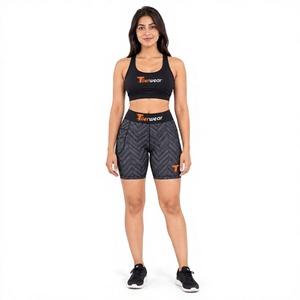 <b>Women's</b> Performance <b>Compression</b> <b>Shorts</b> Mid Waist Skinny Fit Fitness Running Gym Training Athletic Sports Breathable Stretch - Product Image 1