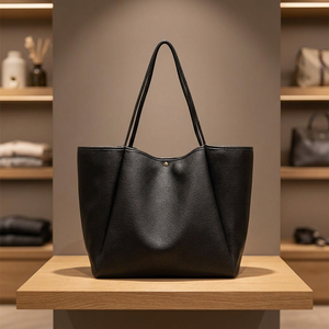 Black Genuine Leather <b>Women's</b> Luxury Clutch Cross-Body Zipper Closure Soft Waterproof Durable Eco-Friendly Lightweight Fashion - Product Image 4