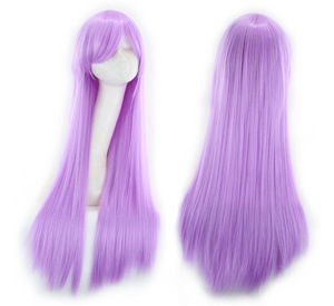 Perruque de cosplay longue de 70 cm, lisse et soyeuse, pour femmes, pour les fêtes, en fibre synthétique résistante à haute température - Product Image 5