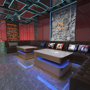 سعر الجملة من المصنع طاولة إضاءة ليد حديثة بسيطة بار ملهى ليلي من الفولاذ المقاوم للصدأ حجر متكلس مخصص صخري - Product Image 5