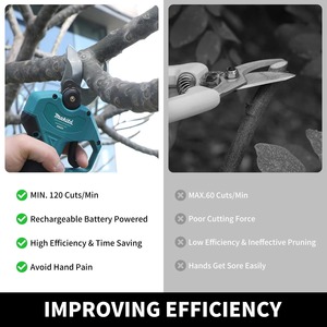 Sécateur électrique sans fil Makita au lithium, coupe maximale de 25 mm, pour l'entretien des vergers et des vignobles - Product Image 5