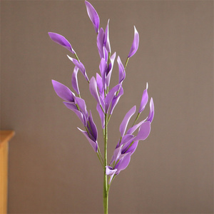 Ramo di Salice Artificiale in PE 55cm con Foglie Rosa, Gialle e Viola per Decorazioni di Ringraziamento, Casa e Feste - Product Image 5