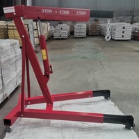 Grue mobile hydraulique pliable de 0,5T, 1T, 1,5T, 2T pour entrepôt, grue de sol robuste pour moteurs, conception d'usine