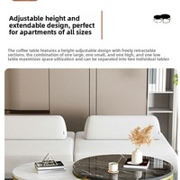Mesa de Centro Plegable de Mármol Moderna para Sala de Estar Pequeña - Diseño Decorativo