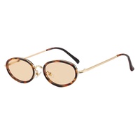 33406 Nouvelles Lunettes de Soleil Métalliques Tendance pour Hommes et Femmes, Design de Luxe, Protection UV400, Forme Ovale, Style Rétro Haut de Gamme, Universelles