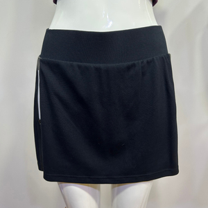 Cao eo thể thao quần váy quần <span class=keywords><strong>short</strong></span> với dây kéo trên cả hai mặt trắng bên vá trang trí đàn hồi eo đóng cửa - Product Image 2