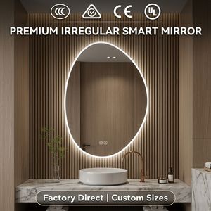 Espejo LED Infinito SOJU <span class=keywords><strong>de</strong></span> 3 Colores con Iluminación Regulable, Marco Irregular, para Baño, Hotel, con Retroiluminación Inteligente - Product Image 1