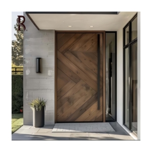 Rising OEM Puerta de pivote de diseño contemporáneo Puerta de aluminio fundido Exterior de Seguridad americana para entrada delantera de villas y casas - Product Image 2