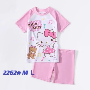 Ropa de baño para niños y niñas, camiseta de una pieza, manga corta, protector solar, secado rápido, <span class=keywords><strong>traje</strong></span> de baño para bebés, ropa de baño - Product Image 2