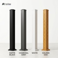 Balustrade verticale en alliage d'aluminium noir minimaliste de luxe, résistante à la rouille, pour terrasse, balcon et villa modernes