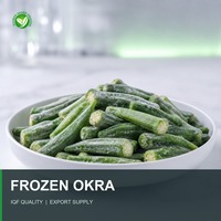 Okra surgelée de qualité supérieure XMSD, coupée, qualité export, pour la restauration, vente en gros, certifiée HACCP et BRC, approvisionnement OEM