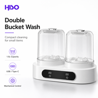 Mini Lave-linge Portable Automatique Pliable Haute Efficacité 1,5L Alimentation USB Type-C Minuteur 2 Heures Idéal Voyage Appartement Sous-vêtements