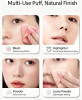 Beauty Planet Ensemble de 3 éponges de maquillage triangulaires en velours doux pour poudre libre, personnalisables