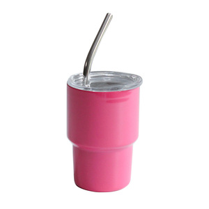 Mini gobelets à shot de 3 oz avec couvercle à paille, gobelets en acier inoxydable à double paroi, gobelets isolés sous vide, fête, fabriqués au Vietnam - Product Image 4