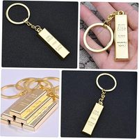 Jaster 1PCS Gratuit LOGO Personnalisé Gravure Barre d'Or Porte-clés Personnalisé Pendentif en Acier Inoxydable Avec Texte Logo Cadeau pour Anniversaire