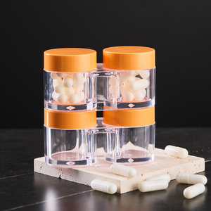 Bocaux en acrylique à double compartiment personnalisables <span class=keywords><strong>de</strong></span> 50 ml avec couvercle orange, contenants scellés pour l'emballage <span class=keywords><strong>de</strong></span> suppléments <span class=keywords><strong>de</strong></span> vitamines et d'<span class=keywords><strong>huile</strong></span> <span class=keywords><strong>de</strong></span> <span class=keywords><strong>poisson</strong></span> - Product Image 6