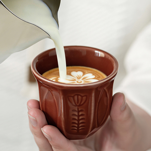 Tazza da Caffè e Tè in Ceramica Tulip Arabic 180ml 250ml, Design in Stile Americano per Uso in Caffetteria, Disegnabile - Product Image 4
