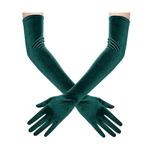 Velours de cérémonie Robe de soirée <span class=keywords><strong>Gants</strong></span> longs chauds Banquet fête opéra <span class=keywords><strong>Gants</strong></span> en velours <span class=keywords><strong>Gants</strong></span> longs - Product Image 4