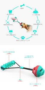 Juguete de silicona duradero y ecológico para perros, modelo con cordón para entrenamiento molar y pelota dispensadora de comida de larga duración - Product Image 2