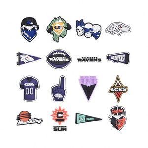Großhandel Sport-College-Teams Themen-PVC-Clog-Schuh-Dekorationsanhänger, personalisierte Ravens-Fan-Geschenke - Product Image 6