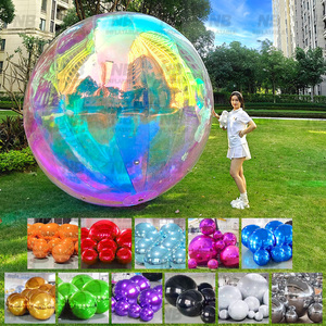 Floating Sphere Inflatable PVC Mirror Ball Outdoor Wedding Party Christmas Decoration Iridescent Waterproof <b>Customized</b> Shiny Met - Product Image 1