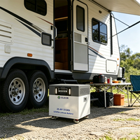 Centrale Électrique Domestique pour Générateur Solaire Portable 8000W, Générateurs Solaires Tout-en-un avec Batterie au Lithium Intégrée