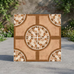 Carreaux de sol en porcelaine émaillée numérique antidérapants gaufrés 400x400mm, rustiques, robustes, pour extérieur - Product Image 1