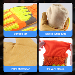 قفازات مخصصة للبيع بالجملة من المصنع قفازات إنقاذ للعمل مقاومة للقطع ومقاومة للصدمات - Product Image 3