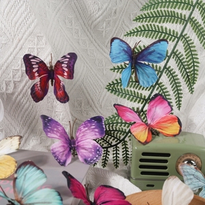 <span class=keywords><strong>10</strong></span> unids/bolsa 8 CM 3D decoraciones de mariposas artificiales para vestidos decoración de la casa decoración de muebles para zapatos - Product Image 3