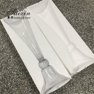 <span class=keywords><strong>Vase</strong></span> en verre réversible de <span class=keywords><strong>80</strong></span> <span class=keywords><strong>cm</strong></span> de haut pour arrangement floral en trompette, idéal pour la décoration de mariage - Offre Spéciale - Product Image 6
