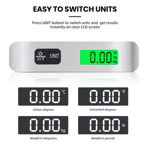 Portátil 50kg <span class=keywords><strong>Digital</strong></span> Eletrônico Manipulado Travel Bag Pendurado Escala Bagagem Escalas Cozinha Uso - Product Image 2