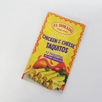 Kantung berdiri Foil aluminium cetak kustom-kelas makanan, dapat digunakan kembali untuk dendeng, coklat & makanan ringan kacang