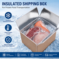 Boîtes d'expédition isothermes écologiques en composite d'aluminium imperméables imprimées sur mesure pour les aliments congelés, les sushis et les aliments pour bébés