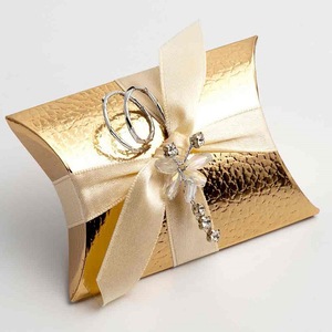 Boîte en papier minuscule avec logo personnalisé en gros boîte en forme d'oreiller de quantité minimale de commande bas boîte d'oreiller en papier artisanal - Product Image 5
