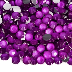 Oleeya Jelly Resin Neon 3mm 4mm 5mm Flat Back Non Hot Fix Resin Rhinestones Glow <b>Under</b> UV Light for Tumbler Decoration - Product Image 4