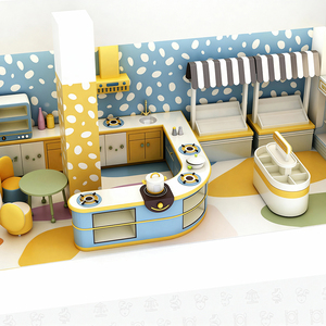 Attrezzatura per Parco Giochi Interno Certificata TUV, Personalizzata a Tema Stazione di Servizio e Bancomat per <span class=keywords><strong>Bambini</strong></span> - Product Image 1