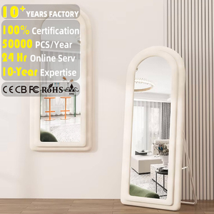 Độ Nét Cao Chống Cháy Nổ Hiện Đại Gỗ Thủ Công Đóng Khung Đầy Đủ Chiều Dài Vòm Sàn Gương Nhung Cho Phòng Ngủ Phòng Khách - Product Image 1