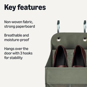Over The Door <b>Shoe</b> Organizer 6.4 X 54.5 X 14.9 In Dark Grey Multifunctional Hanging Storage For <b>Shoes</b> Behind Doors - Product Image 3