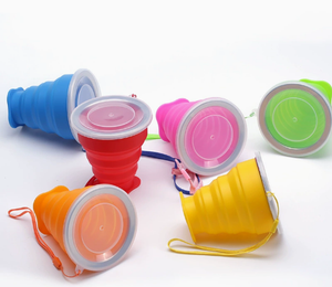 Gobelet pliable en silicone portable |   Gobelet d'eau de voyage anti-fuite pour les sports de plein air et le camping - Product Image 1