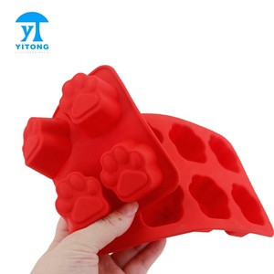 Plateau de cubes à glace en silicone 3d, forme de patte de chien, de chat, d'animal, de glace, de bonbons, au chocolat, moule de cuisson, pour four, congélateur, lavable au lave-vaisselle - Product Image 2