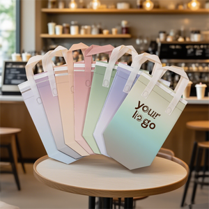 Bolsa Térmica Desechable de una Sola Taza, Bolsa de Transporte de Papel de Aluminio No Tejido para Bebidas Calientes o Frías, Café o Entrega de Alimentos, Aislamiento Térmico - Product Image 5