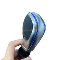 Poignée de levier de vitesse automatique de haute qualité en chrome argenté DSG avec finition en daim bleu pour les Volkswagen avec plateformes PQ et MQB