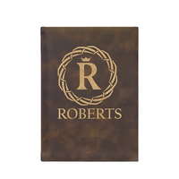 Cuaderno/Diario Ecológico de Cuero Negro Moderno, Tamaño A5/Personalizable, Papel Rayado - Compañero de Escritura Elegante y Sostenible