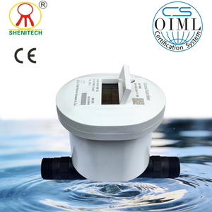 Compteur d'eau domestique DN15 avec boîtier en plastique et robinet d'arrêt automatique - Product Image 1