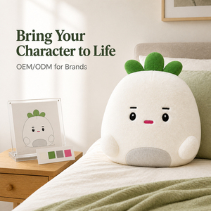 Coussin en <span class=keywords><strong>peluche</strong></span> personnalisé en forme de chou irrégulière, style Anime, pour la décoration intérieure, CE, faible MOQ, OEM - Product Image 2