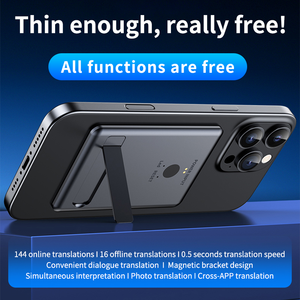 Traducteur intelligent AI T1 avec support magnétique pour téléphone, écran IPS ultra-fin, 144 langues et heure mondiale, portée de 5 <span class=keywords><strong>m</strong></span> pour les voyages internationaux - Product Image 3
