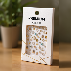 Premium Nail Art <b>Stickers</b> <b>Gold</b> Silver Decals For Manicure Design - Product Image 3